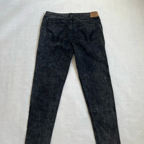 Hollister Mid Rise Skinny Jeans Size 26 Stretch Black Boiling Effect NWT - Picture 3 of 8